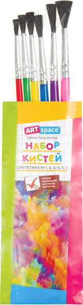 Изображение товара Набор кистей ArtSpace Синтетика круглые / SB6_19284 (6шт)