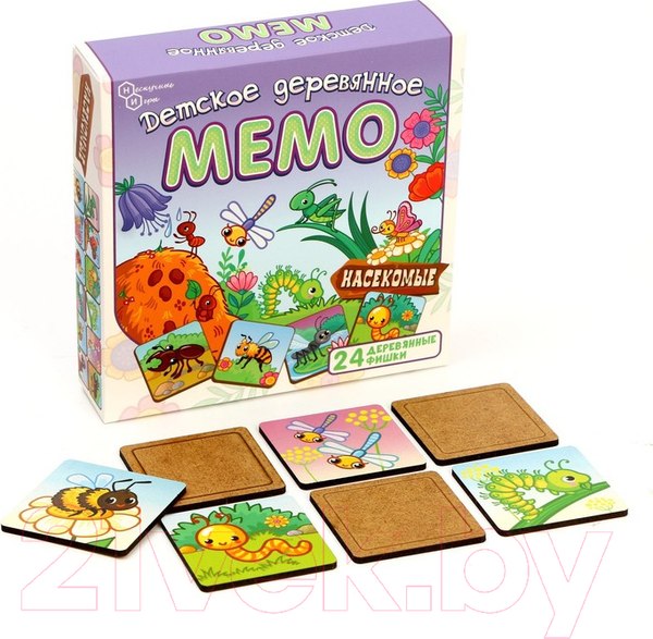 Изображение товара Настольная игра Нескучные игры Мемо. Насекомые / 8505/36