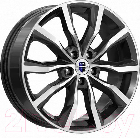Изображение товара Литой диск K&K Портер 18x7.5" 5x108мм DIA 67.1мм ET 33мм Алмаз черный