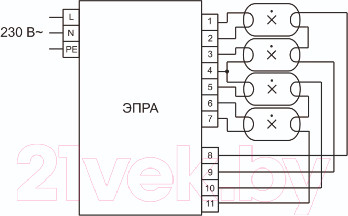 Изображение товара Дроссель для ламп (ЭПРА) IEK LLV418D-EBFL-4-18