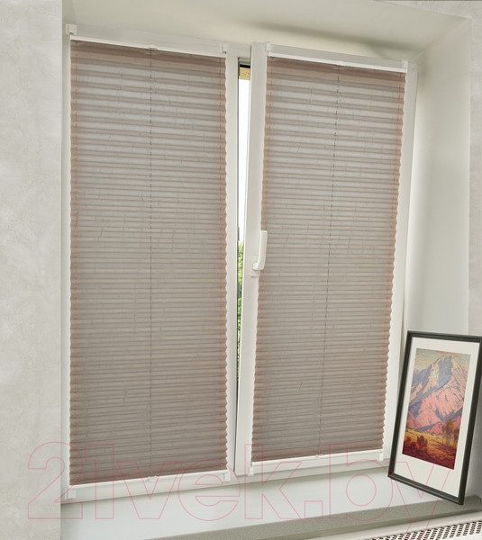 Изображение товара Штора-плиссе Delfa Basic Crush СПШ-35201 (57x160, тауп)