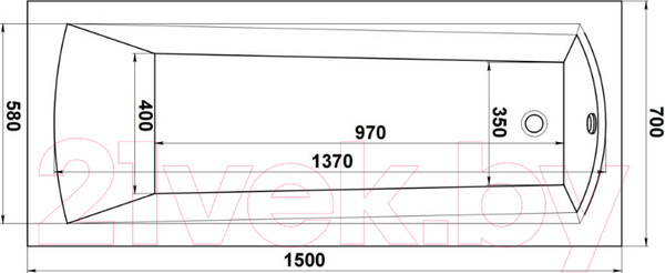 Изображение товара Ванна акриловая Cersanit Nature 150x70 / 64243