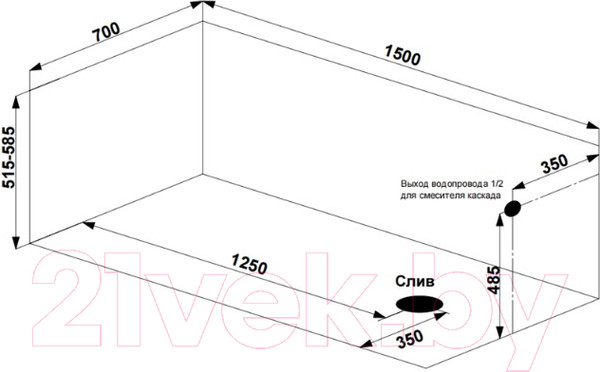 Изображение товара Ванна акриловая Cersanit Nature 150x70 / 64243