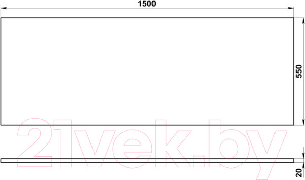 Изображение товара Экран для ванны Cersanit Nature 150 / 64255
