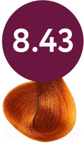 Изображение товара Масло для окрашивания волос Ollin Professional Megapolis Безаммиачное 8/43 (50мл, светло-русый медно-золотистый)