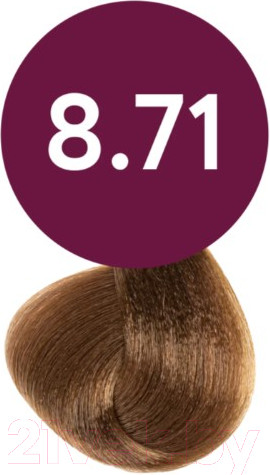 Изображение товара Масло для окрашивания волос Ollin Professional Megapolis Безаммиачное 8/71 (50мл, светло-русый коричнево-пепельный)