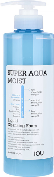 Изображение товара Пенка для умывания Welcos IOU Super Aqua Moist Liquid Cleansing Foam (500мл)