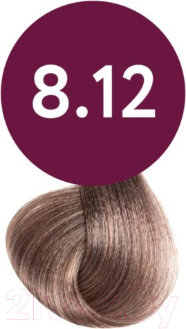 Изображение товара Масло для окрашивания волос Ollin Professional Megapolis Безаммиачный 8/12 (50мл, светло-русый пепельно-фиолетовый)