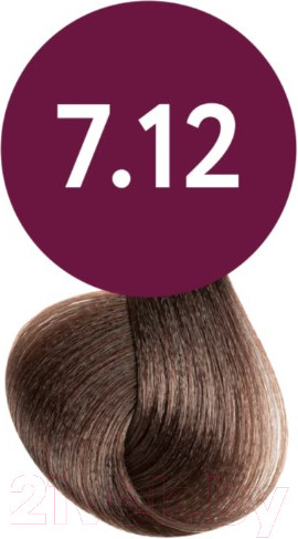 Изображение товара Масло для окрашивания волос Ollin Professional Megapolis Безаммиачное 7/12 (50мл, русый пепельно-фиолетовый)