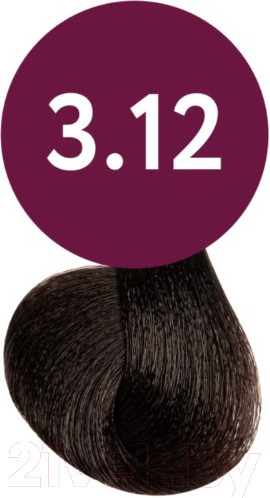 Изображение товара Масло для окрашивания волос Ollin Professional Megapolis Безаммиачное 3/12 (50мл, темный шатен пепельн-фиолетовый)