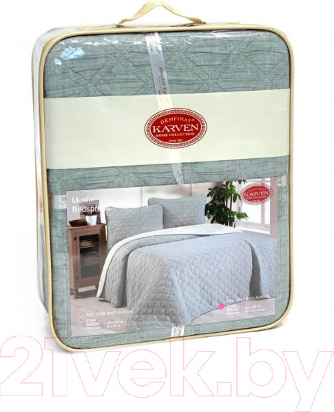 Изображение товара Набор текстиля для спальни Karven Muslin Baklava 1.5 / Y836-baklava-V5 (Yesil/зеленый)