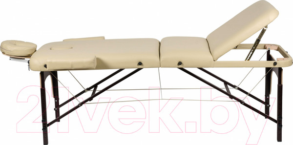 Изображение товара Массажный стол Atlas Sport Складной 3-с 70см XXL PRO с валиком с Memory Foam (деревянный/бежевый)