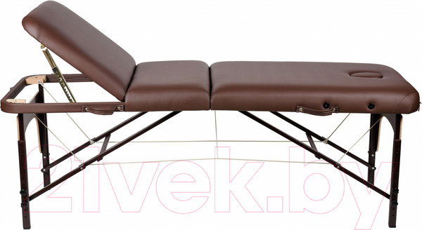 Изображение товара Массажный стол Atlas Sport Складной 3-с 70см XXL PRO с валиком с Memory Foam (деревянный/ коричневый)