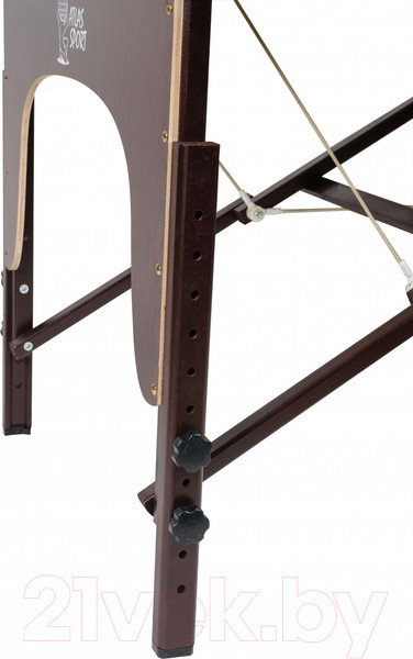 Изображение товара Массажный стол Atlas Sport Складной 3-с 70см XXL PRO с валиком с Memory Foam (деревянный/ коричневый)