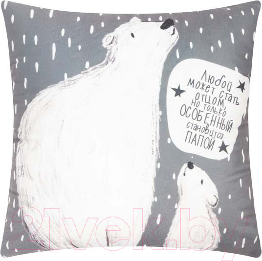 Изображение товара Подушка декоративная Этель Мишки / 9101179 (40x40, велюр)