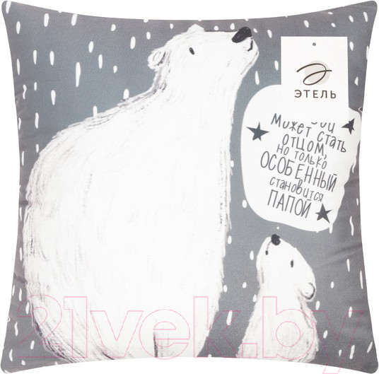 Изображение товара Подушка декоративная Этель Мишки / 9101179 (40x40, велюр)