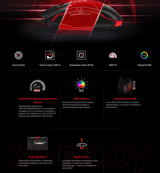 Изображение товара Мышь A4Tech Bloody ES7 (черный)