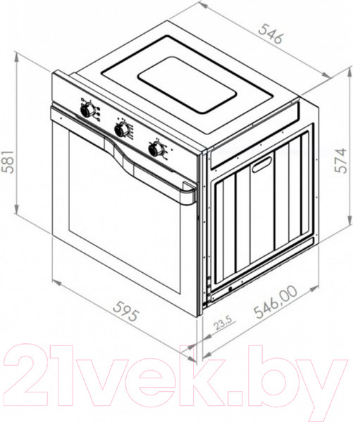 Изображение товара Электрический духовой шкаф Schtoff Decor 745