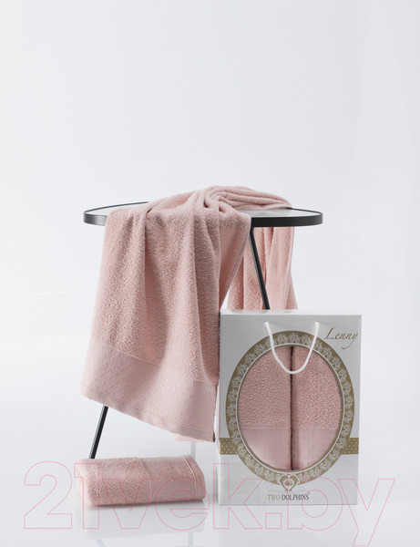 Изображение товара Набор полотенец Two Dolphins Lenny махра 50x90/70x140 / 9481 (пудра)