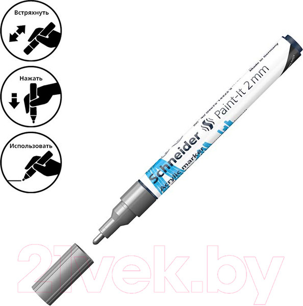 Изображение товара Маркер художественный Schneider Paint-It 310 / 120154 (серебряный)