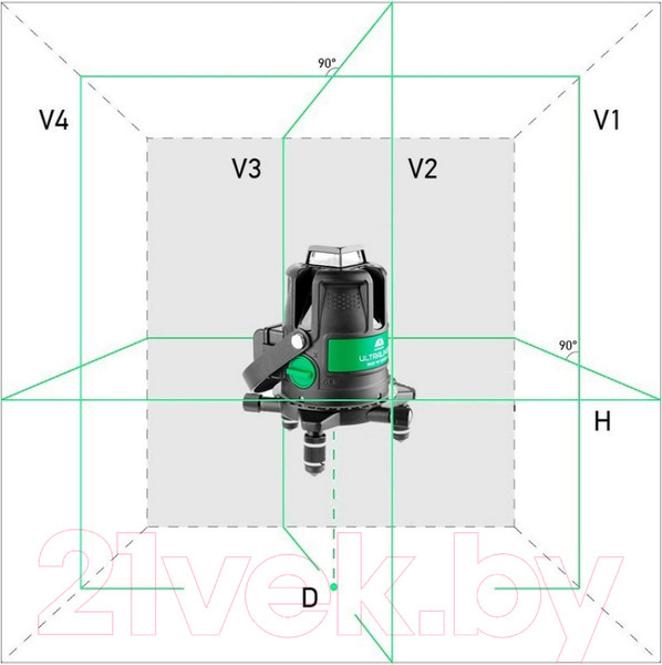 Изображение товара Лазерный нивелир ADA Instruments UltraLiner 360 4V Green / А00540