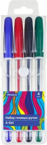 Изображение товара Набор гелевых ручек OfficeSpace A-Gel / GP4_95144 (4цв)