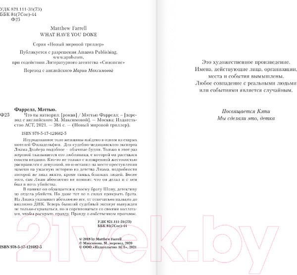 Изображение товара Книга АСТ Что ты натворил (Фаррелл М.)