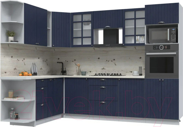 Изображение товара Кухонный гарнитур Интерлиния Берес 1.88x2.8 ВТ левая (дуб королевский/бискайская сосна)