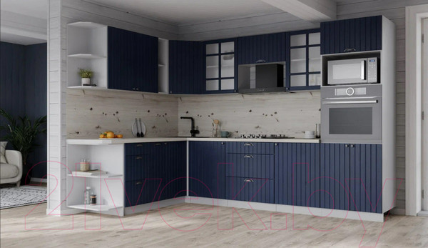 Изображение товара Кухонный гарнитур Интерлиния Берес 1.88x2.8 ВТ левая (дуб королевский/бискайская сосна)