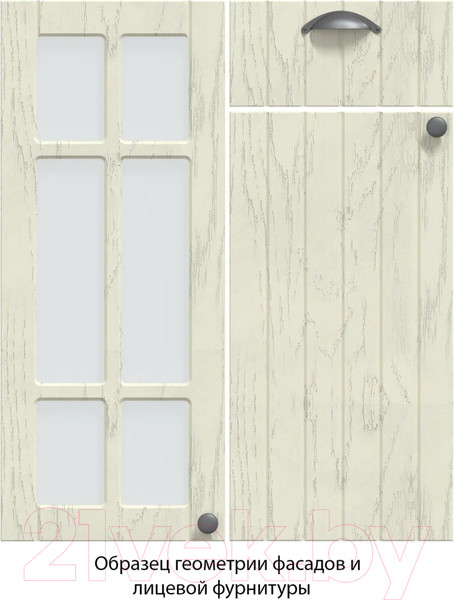 Изображение товара Кухонный гарнитур Интерлиния Берес 1.68x2.8 ВТ левая (дуб серый/опал светлый)