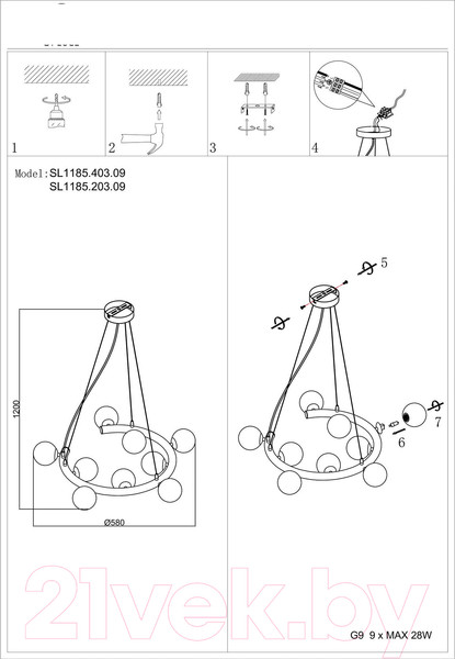 Изображение товара Люстра ST Luce SL1185.203.09