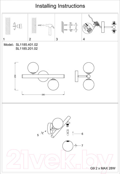 Изображение товара Бра ST Luce SL1185.401.02