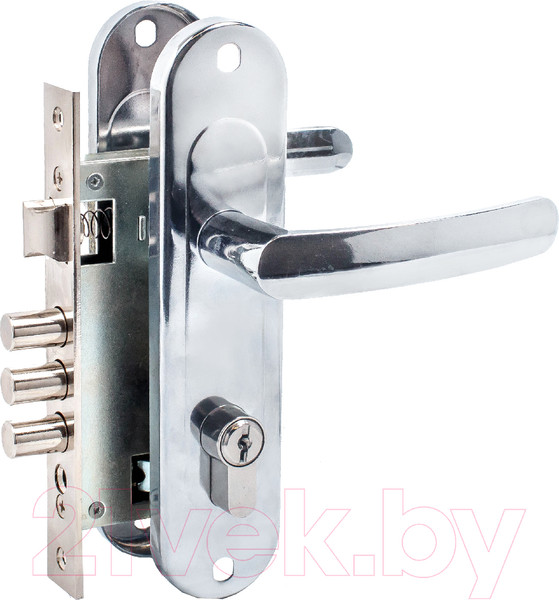 Изображение товара Замок врезной Зенит ЗВ7-60.1-02 (хром)