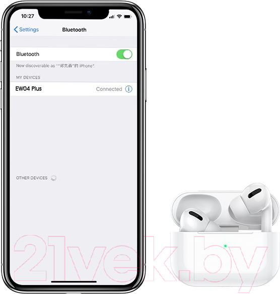 Изображение товара Беспроводные наушники Hoco EW04 Plus TWS (белый)