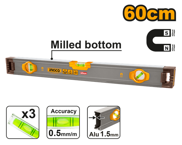 Изображение товара Уровень строительный INGCO HSL38060M