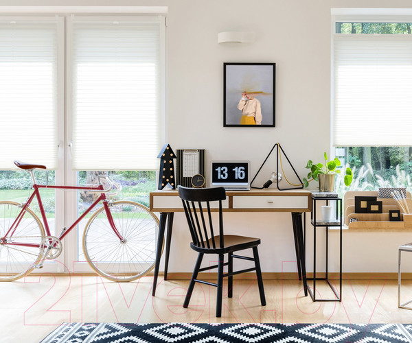 Изображение товара Штора-плиссе Delfa Basic Uni СПШ-3116 (52x160, белый)