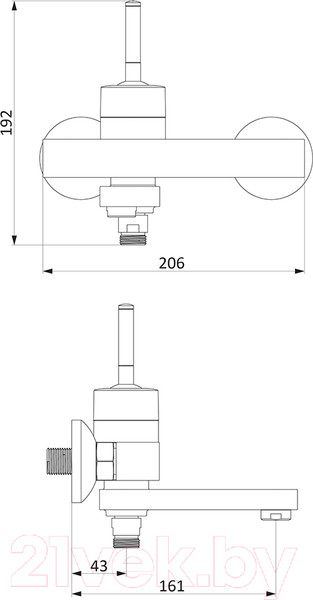 Изображение товара Смеситель Damixa Arc 291000300 (черный)