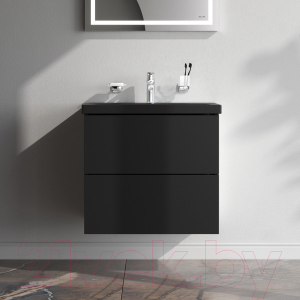 Изображение товара Тумба под умывальник AM.PM Gem M90FHX06022BM (черный матовый)