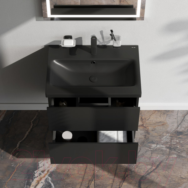 Изображение товара Тумба под умывальник AM.PM Gem M90FHX06022BM (черный матовый)