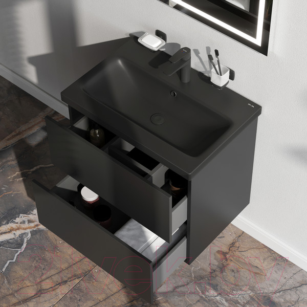 Изображение товара Тумба под умывальник AM.PM Gem M90FHX06022BM (черный матовый)