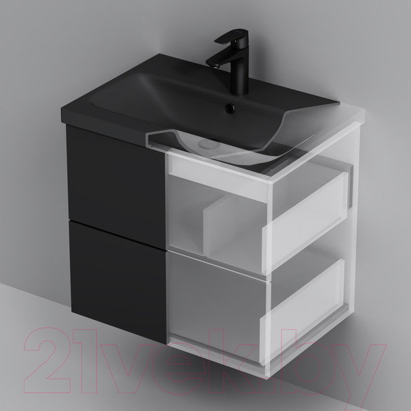 Изображение товара Тумба под умывальник AM.PM Gem M90FHX06022BM (черный матовый)