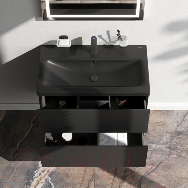 Изображение товара Тумба под умывальник AM.PM Gem M90FHX07522BM (черный матовый)