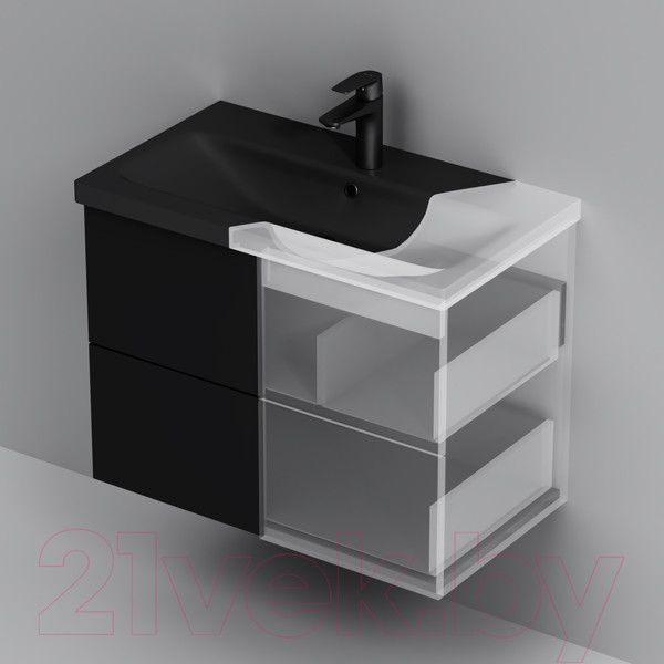 Изображение товара Тумба под умывальник AM.PM Gem M90FHX07522BM (черный матовый)