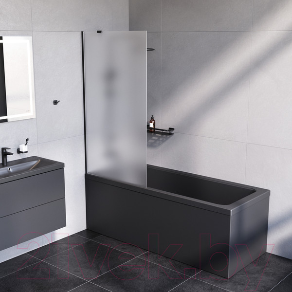 Изображение товара Стеклянная шторка для ванны AM.PM Gem W90BS-080-140BM