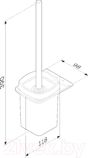 Изображение товара Ершик для унитаза AM.PM Inspire 2.0 A50A33422 (черный)