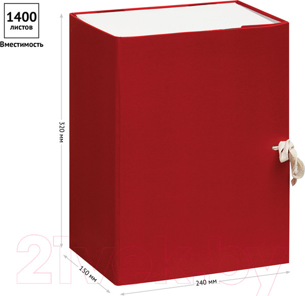 Изображение товара Коробка архивная OfficeSpace 284724 (красный)