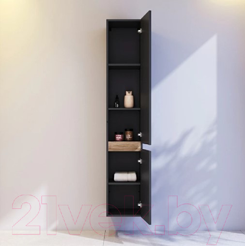 Изображение товара Шкаф-пенал для ванной AM.PM X-Joy M85ACHR0306BM (черный матовый)