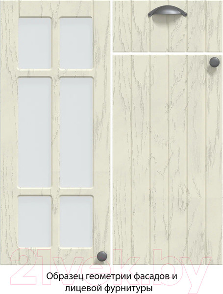 Изображение товара Кухонный гарнитур Интерлиния Берес 1.88x3.4 ВТ левая (дуб английский/бискайская сосна)