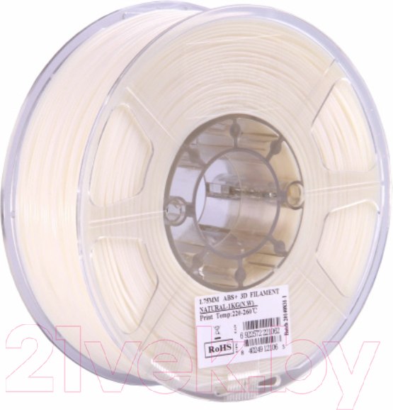 Изображение товара Пластик для 3D-печати eSUN ABS + / т0029664 (1.75мм, 1кг, натуральный)
