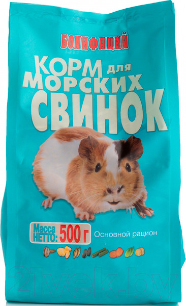 Изображение товара Корм для грызунов Бонифаций Основной рацион для морских свинок (500г)